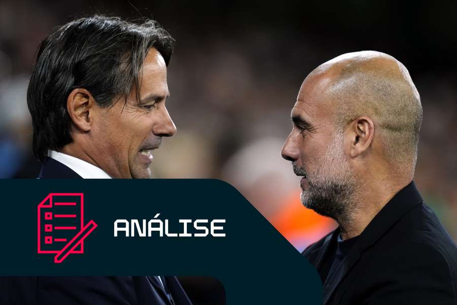 Pep Guardiola, técnico do Manchester City, e Simone Inzaghi, técnico do Al Hilal