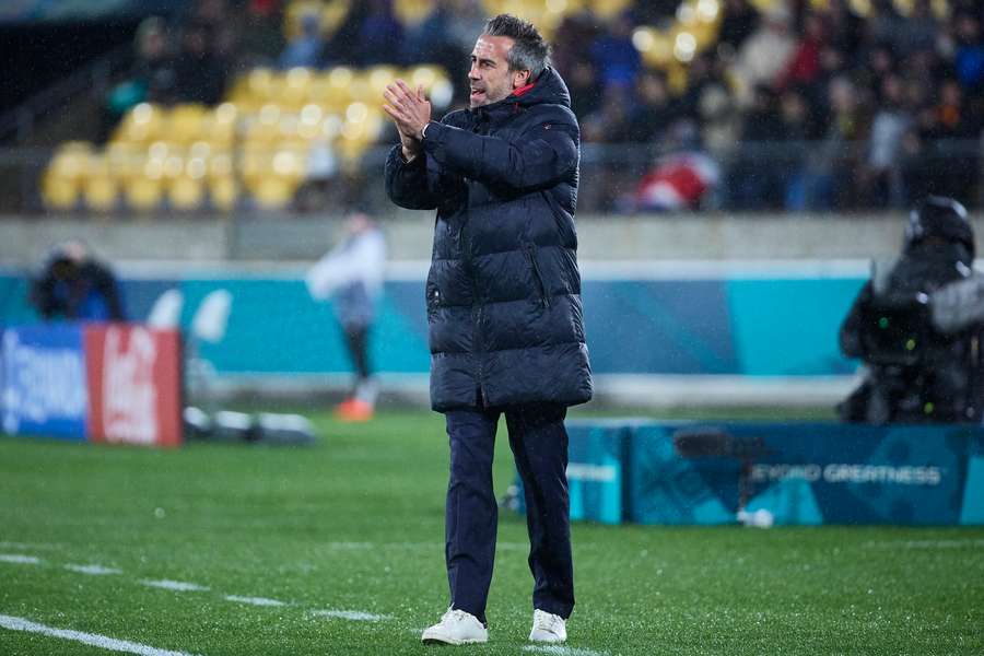 Jorge Vilda durante o Espanha-Costa Rica