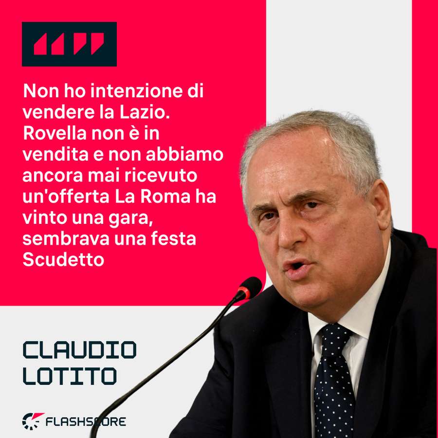Le parole di Lotito Le parole di Lotito