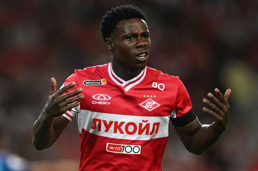 Quincy Promes in actie voor Spartak Moskou op 20 augustus 2023