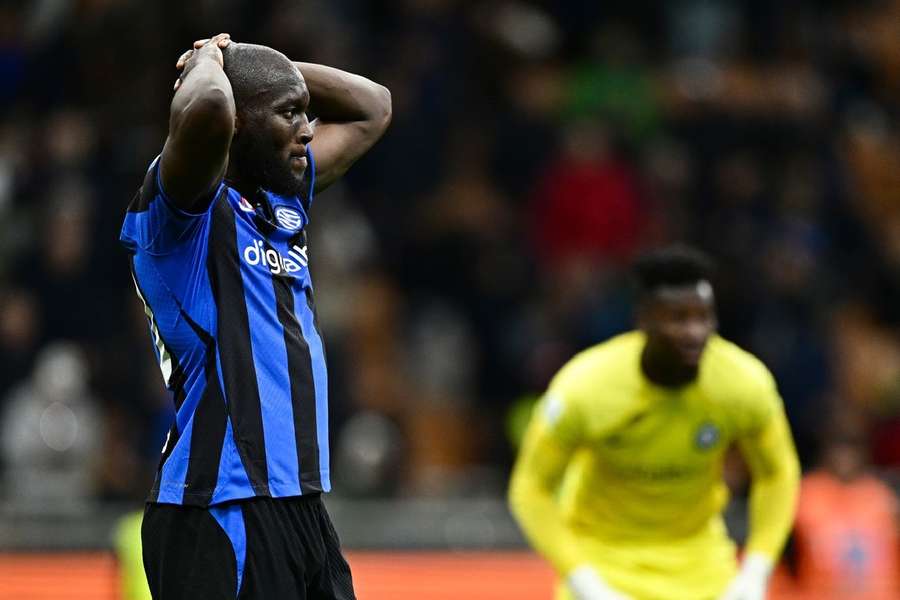Lukaku în timpul partidei de campionat cu Monza