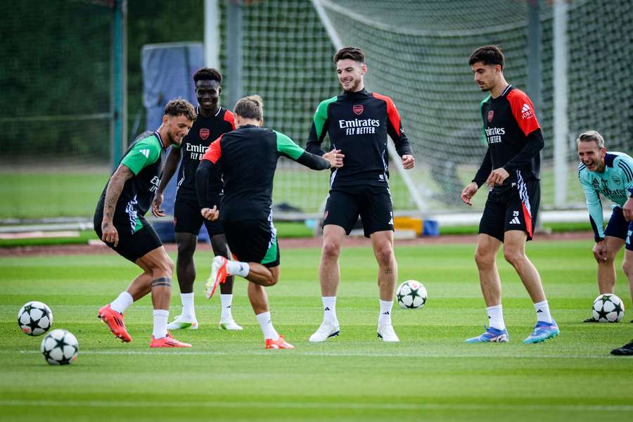 Arsenal à l'entraînement. 