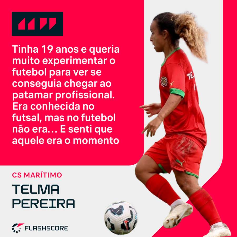 Telma Pereira deixou o futsal pelo amor ao futebol