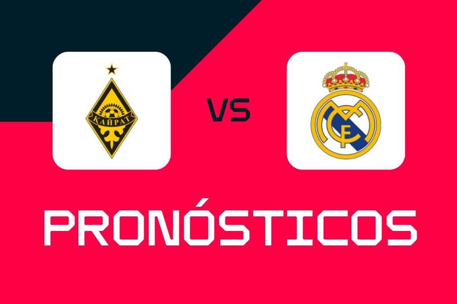 Kairat Almaty-Real Madrid: Pronósticos, mejores apuestas y cuotas (Champions League)