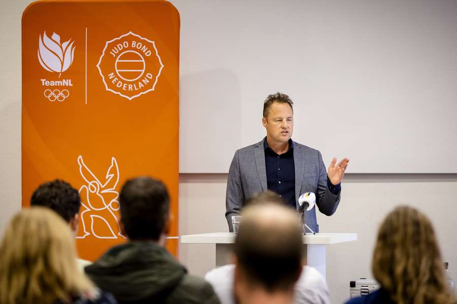 Directeur Topsport Gijs Ronnes tijdens een persmoment in Sportcentrum Papendal op 17 oktober