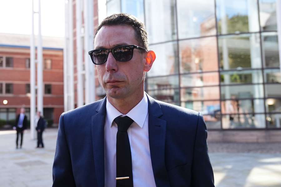 Former Premier League referee David Coote leaves Nottingham Magistrates' Court, where he has pleaded not guilty to making an indecent image of a child