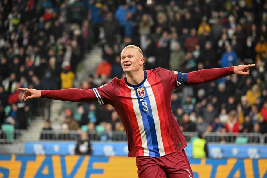 Haaland, con la selección de Noruega