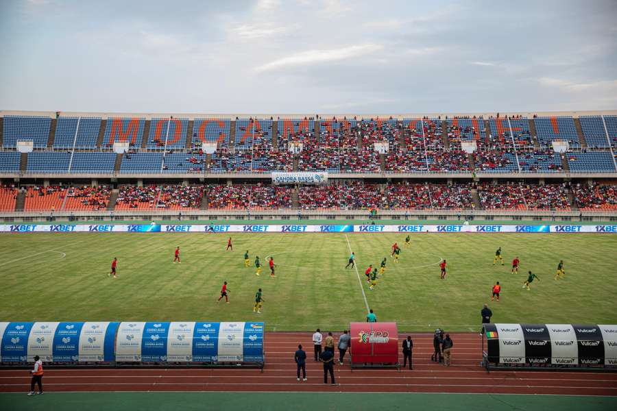 A general view of fans in the Zimpeto National Stadium during the African Cup of Nations qualifier between Mozambique and Mali
