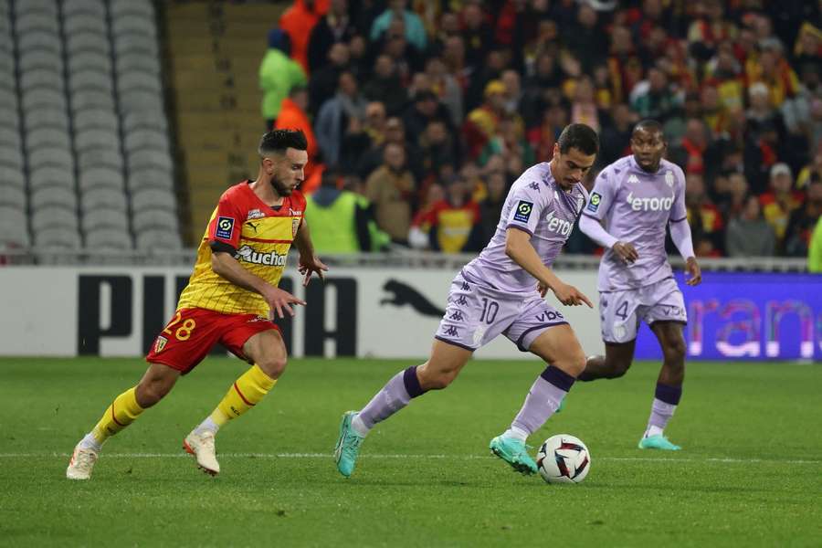 Wissam Ben Yedder et Adrien Thomasson lors de la victoire lensoise contre l'ASM en avril dernier