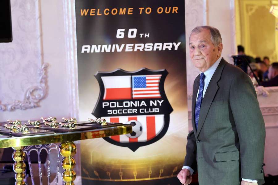 Były trener Polonii New York Soccer Club Antoni Trzaskowski podczas gali z okazji 60-lecia klubu