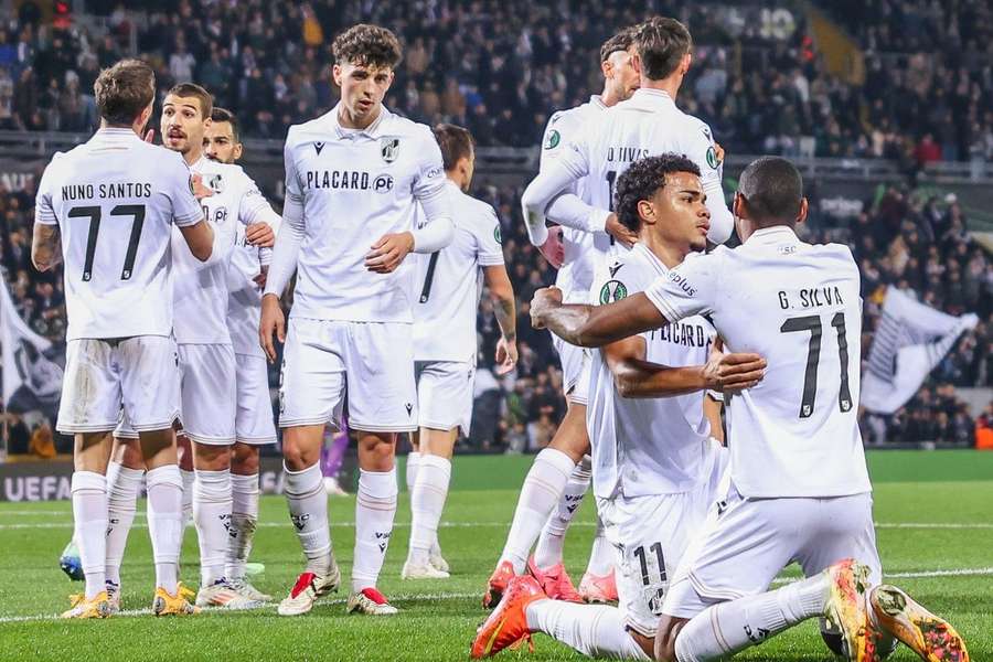A festa dos jogadores vitorianos