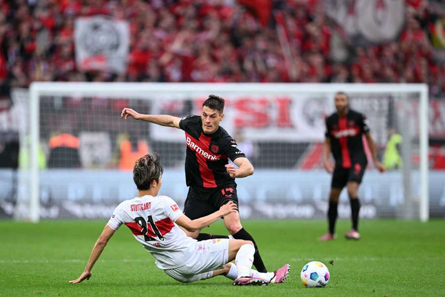 Bayer Leverkusen's Patrik Schick in action