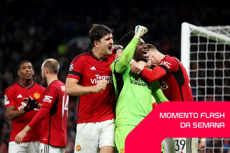 Maguire e Onana conduziram o Manchester United à primeira vitória na fase de grupos da Liga dos Campeões