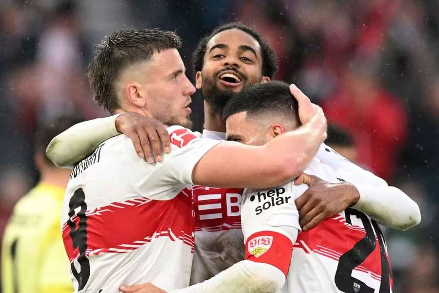 A festa dos jogadores do Estugarda A festa dos jogadores do Estugarda