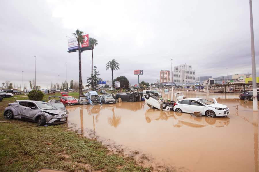 Imagem dos efeitos do DANA em Valência