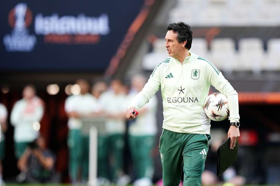 Unai Emery beim Training am Dienstag