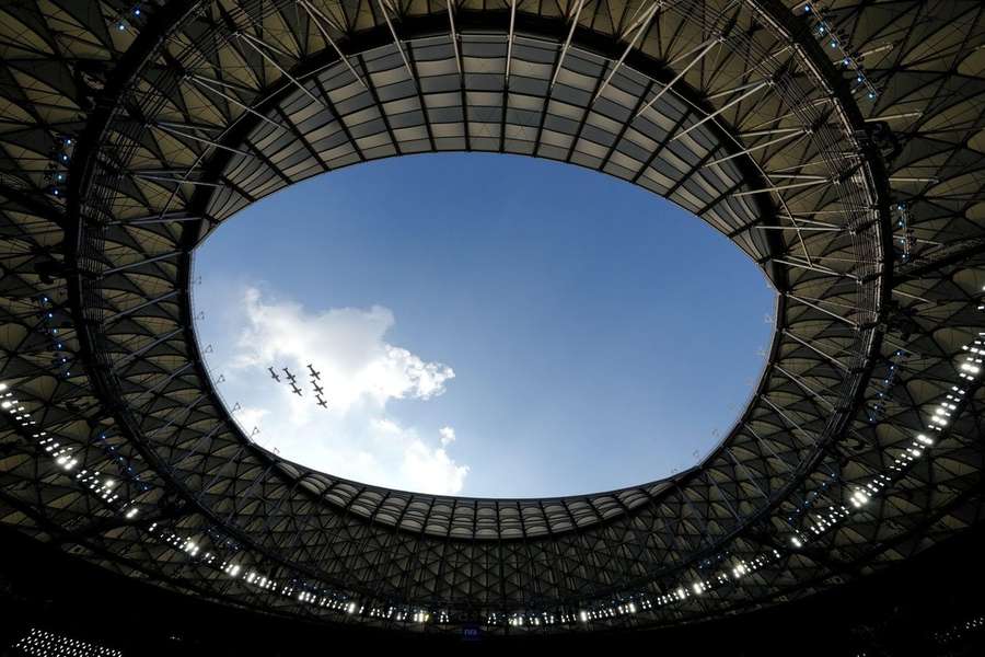 A view from the inside of the Lusail stadium in Qatar