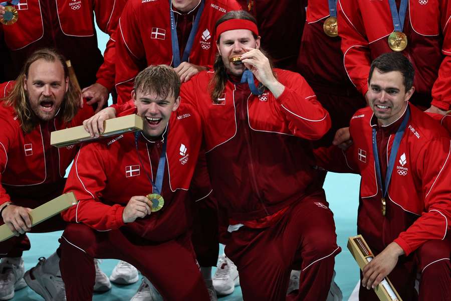 Hansen avec la médaille d'or ce dimanche.