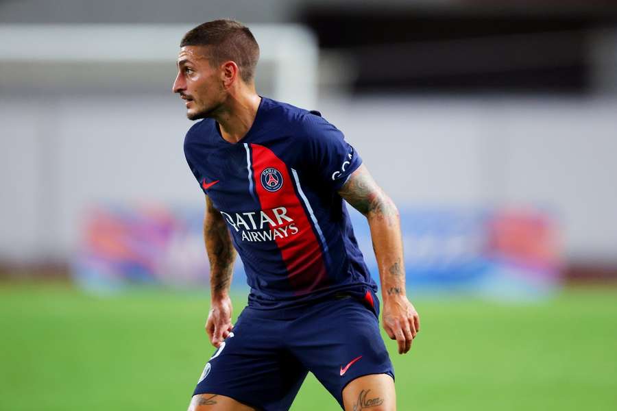 Marco Verratti com o PSG nesta pré-temporada