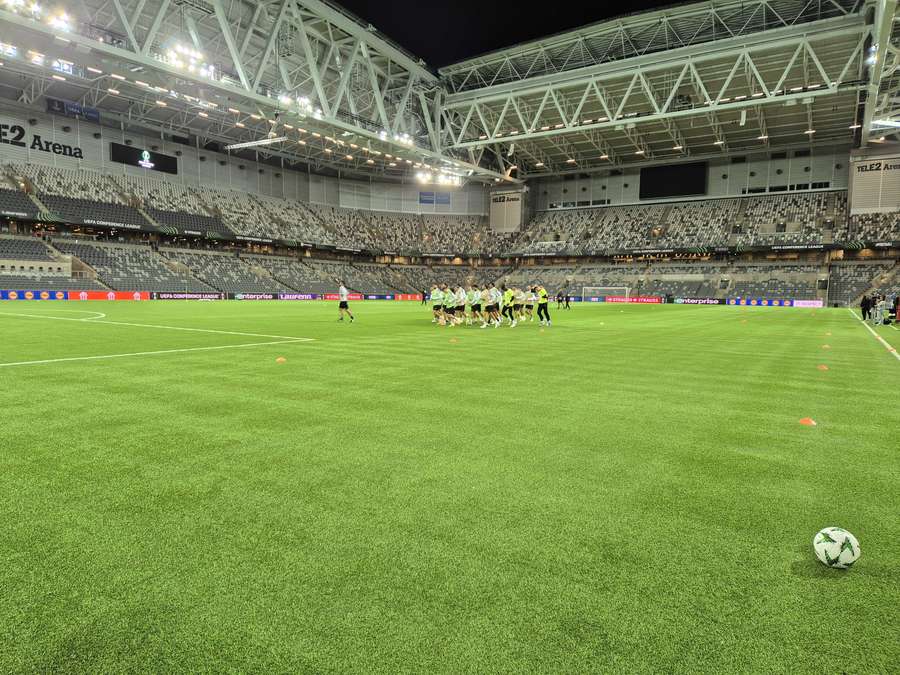 O Flashscore esteve no treino de adaptação do Vitória na Tele 2 Arena