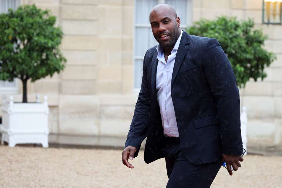 Teddy Riner no Palácio do Eliseu em junho passado