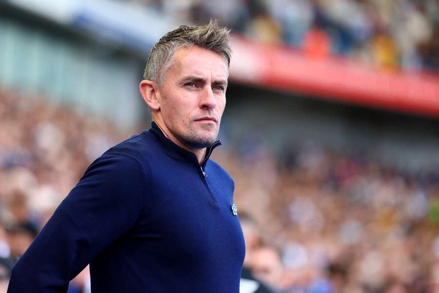 Kieran McKenna, Manager of Ipswich Town, looks on prior to the Premier League match between Brighton & Hove Albion FC and Ipswich Town FC