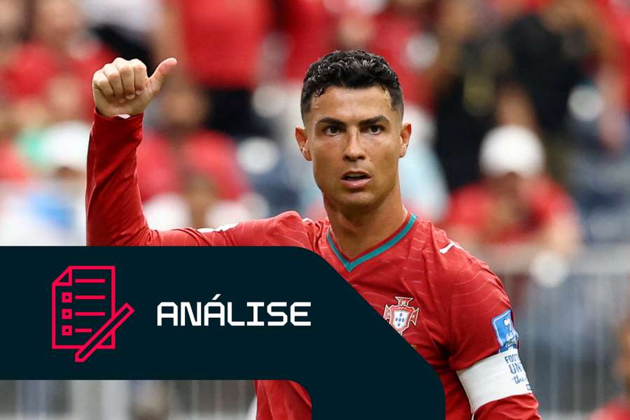 Ronaldo celebrou dois golos