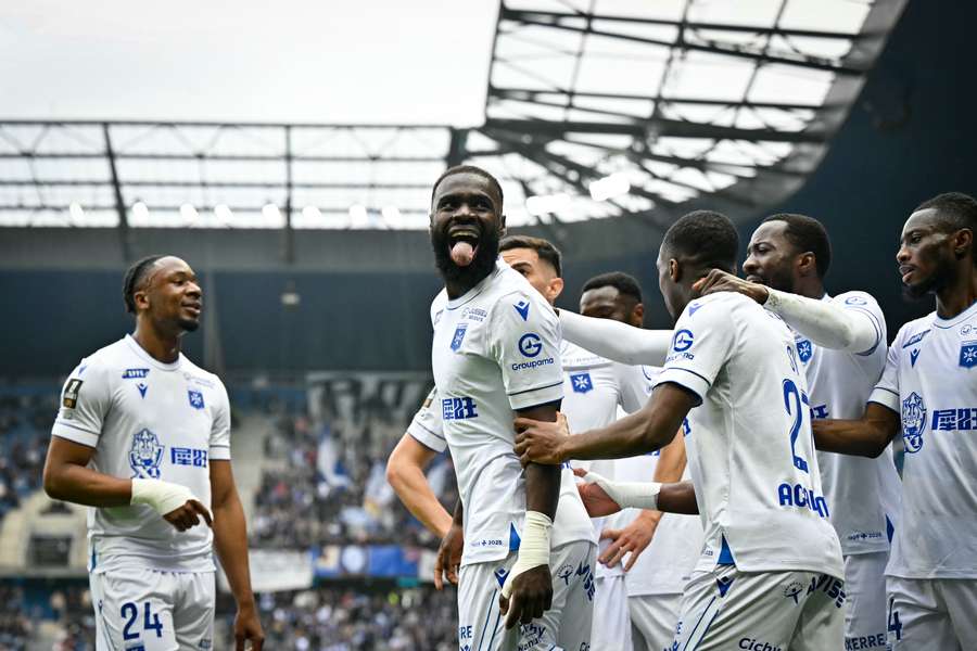 L'Auxerre festeggia un gol