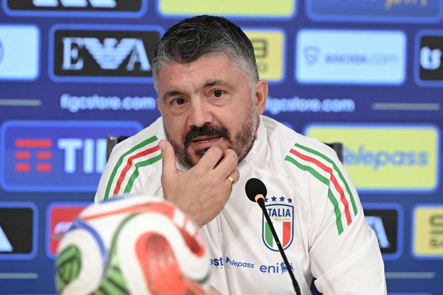 Gattuso at a press conference