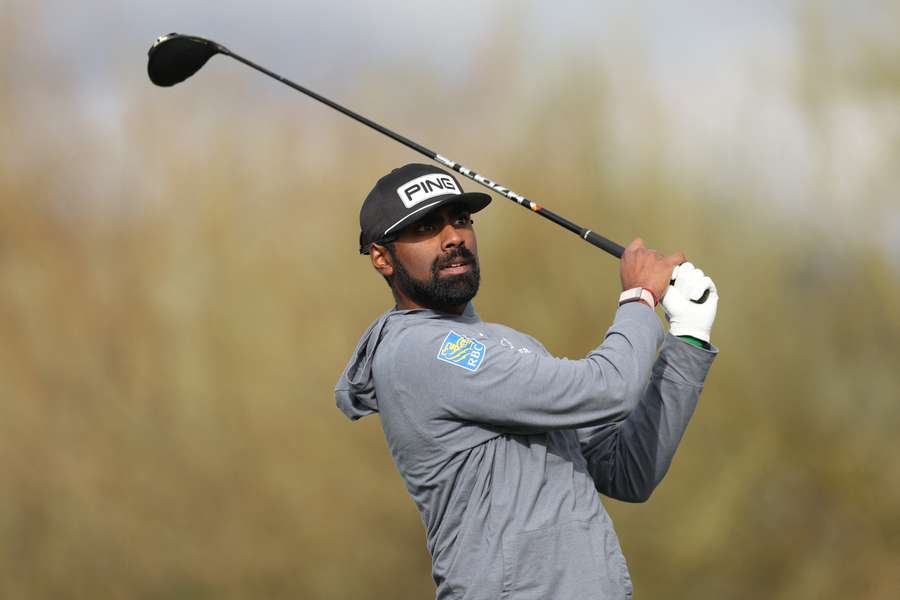 Sahith Theegala of the United States grabbed the second-round lead with his 64 on Saturday