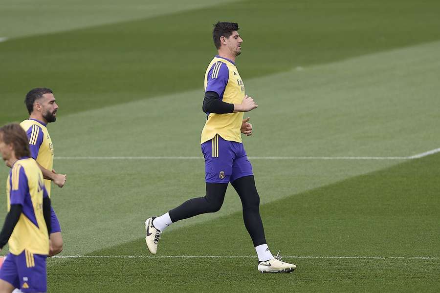 Courtois in training with Madrid