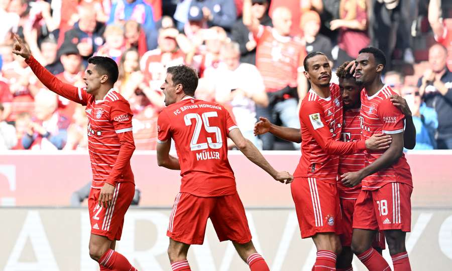 Bayern Munich players celebrate