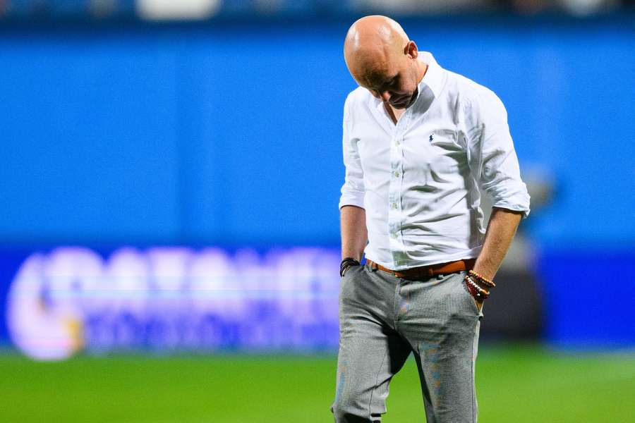 Aleš Majer nemohl být po zápase s Karvinou spokojený. Aleš Majer nemohl být po zápase s Karvinou spokojený.