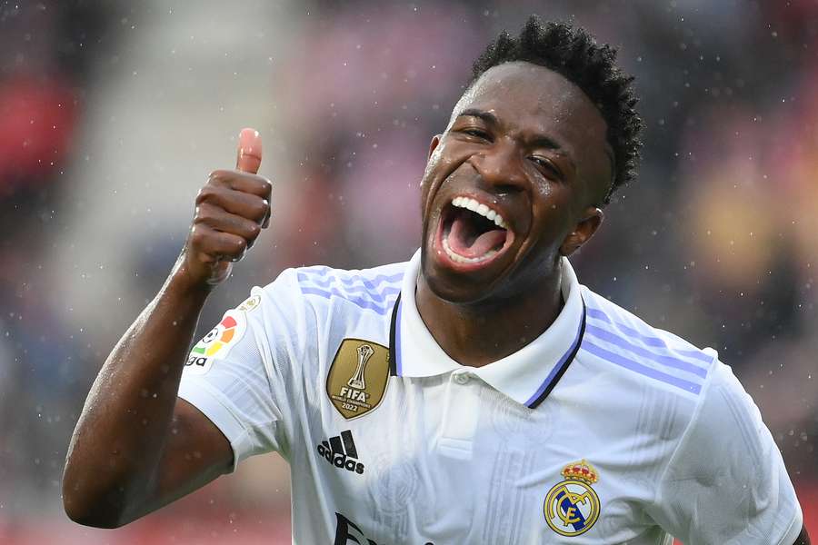 Vinicius, alegre en el Real Madrid