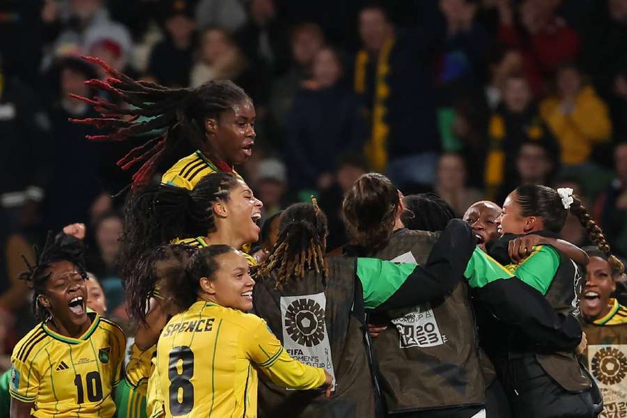 Jamaica comemora vitória sobre o Panamá em Perth, na Austrália