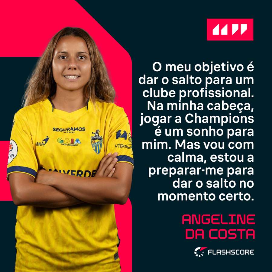 Angeline não esconde ambição