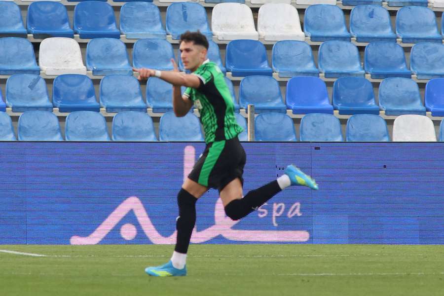 New Socceroo Cristian Volpato celebrates scoring a Serie A goal for Sassuolo. New Socceroo Cristian Volpato celebrates scoring a Serie A goal for Sassuolo.