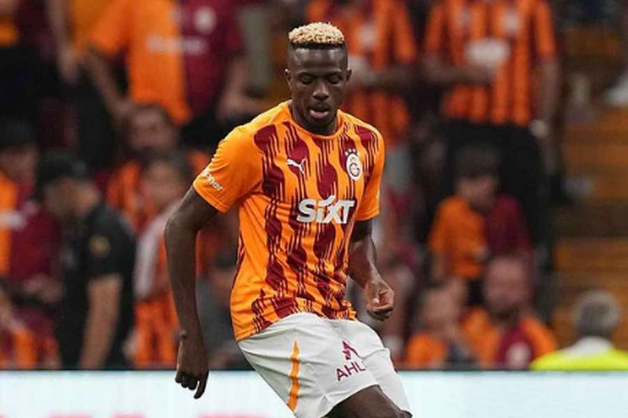 O avançado nigeriano Victor Osimhen no Galatasaray