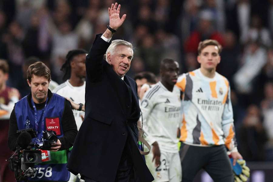 Real Madrid boss Carlo Ancelotti at the Bernabeu
