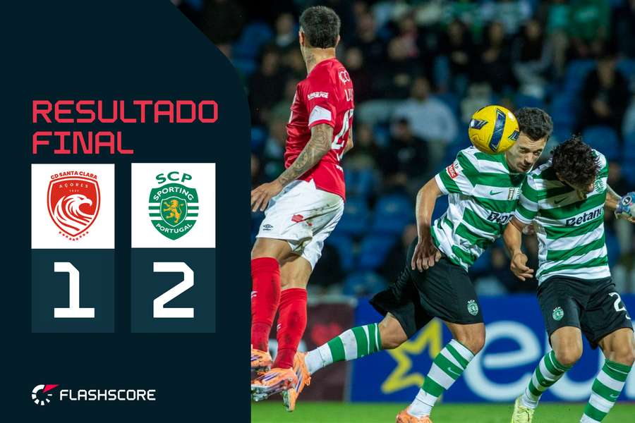 Pedro Gonçalves fez o primeiro golo aos 32 minutos