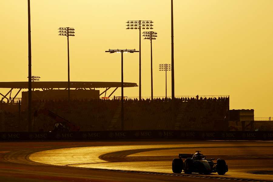 A general view of the Qatar F1 track during the sprint shootout on Saturday