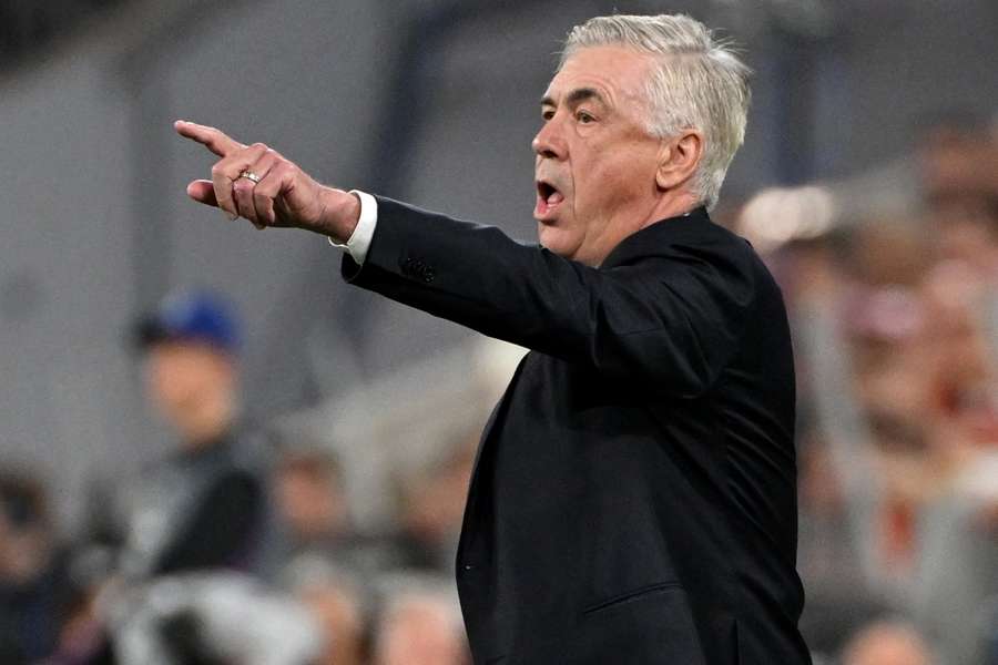 Carlo Ancelotti on the touchline