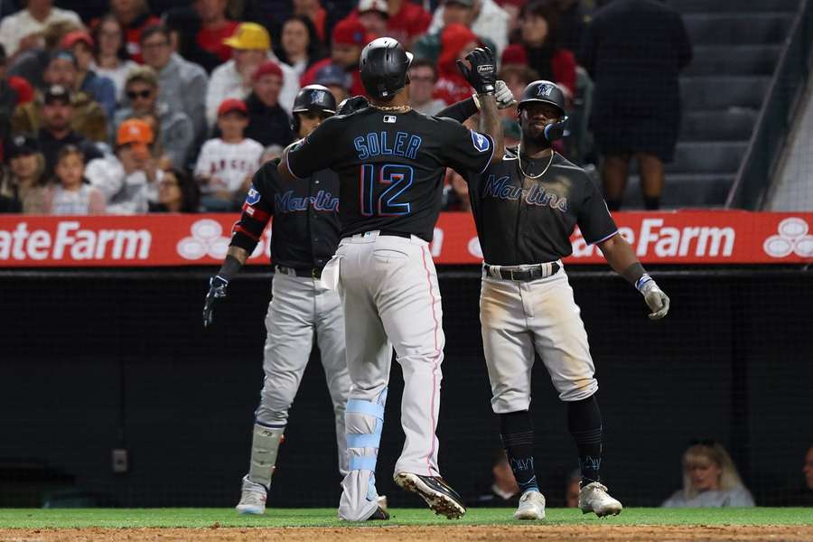 The Marlins celebrate