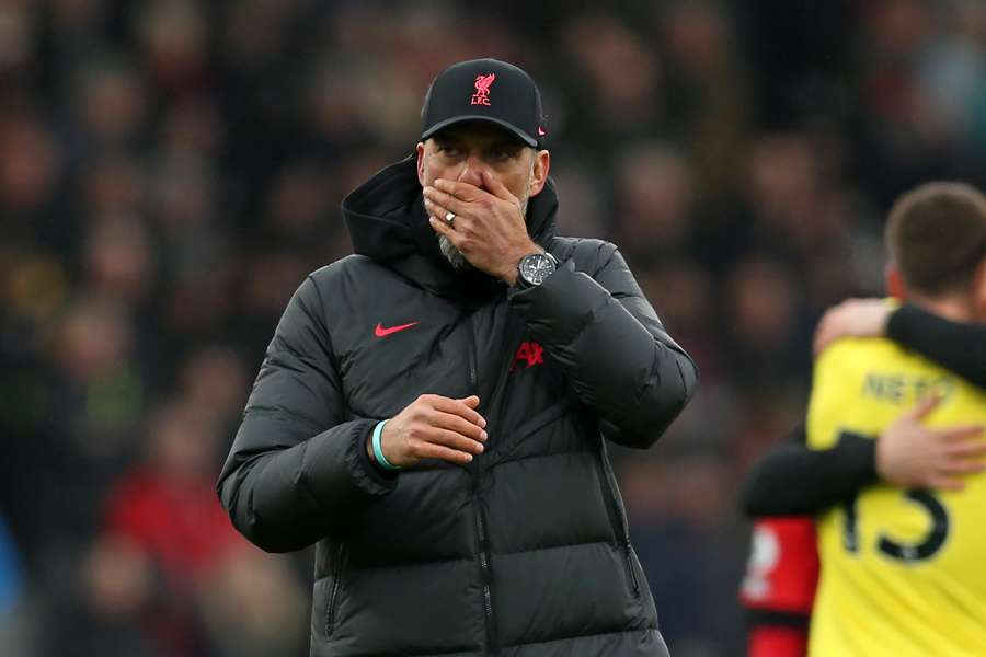 "Ein massiver Rückschlag": Jürgen Klopp war schwer enttäuscht nach der überraschenden Niederlage Liverpools bei Abstiegskandidat Bournemouth.