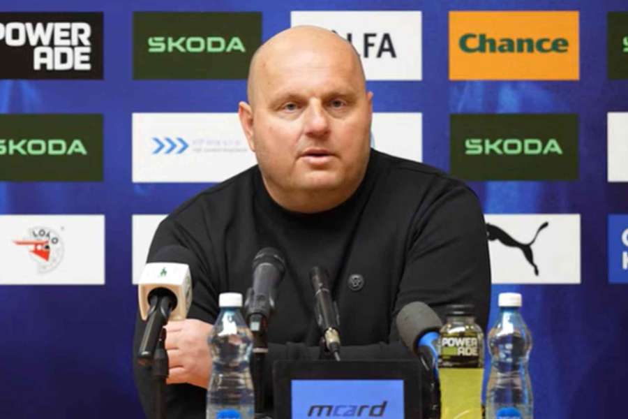 Trenér Bohemians Jaroslav Veselý.