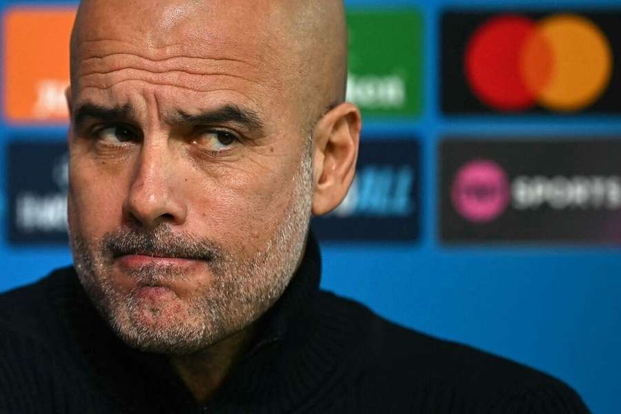 Pep Guardiola, treinador do Manchester City