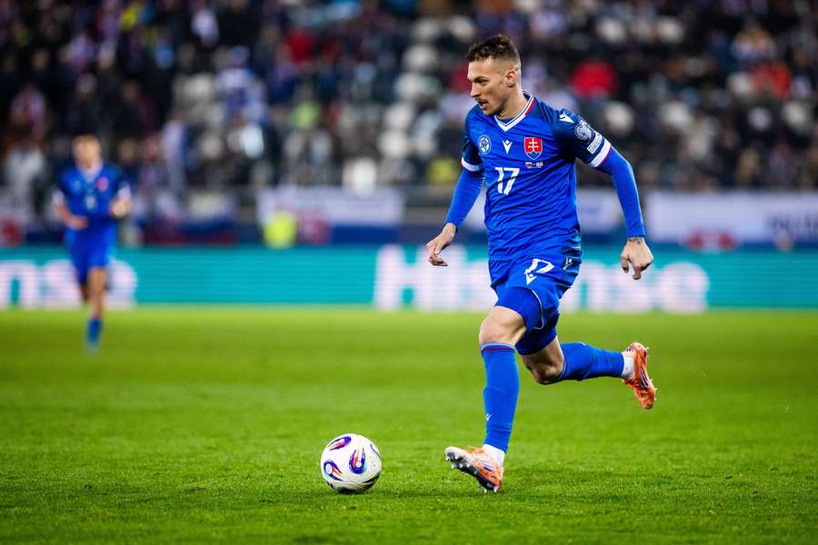 Haraslín trápil obranu súpera. Haraslín trápil obranu súpera.