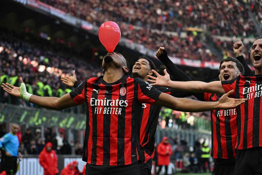 Christopher Nkunku netted twice in the win for AC Milan