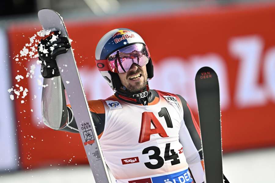 Marcel Hirscher na zijn debuut als Nederlander in de wereldbeker