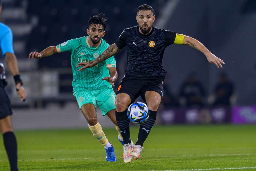 Andy Delort avec Umm Salal en décembre 2023.